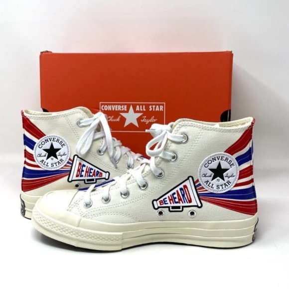 💖MEGA SALE💖Converse CHUCK 70 High Top Canvas White Blue Red Women's 169912C - Picture 9 of 11